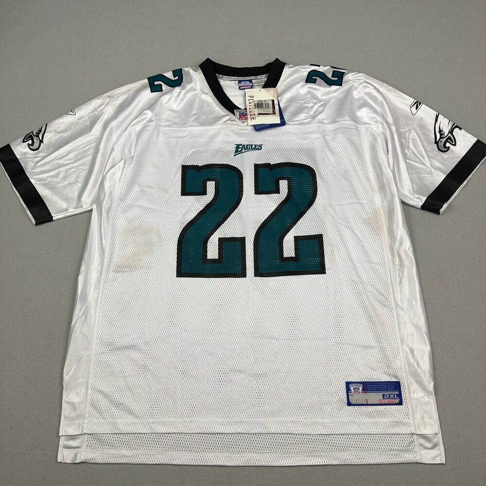 Vintage Philadelphia Eagles Jersey Men 2XL White Duce Staley #89 Reebok 2000s *